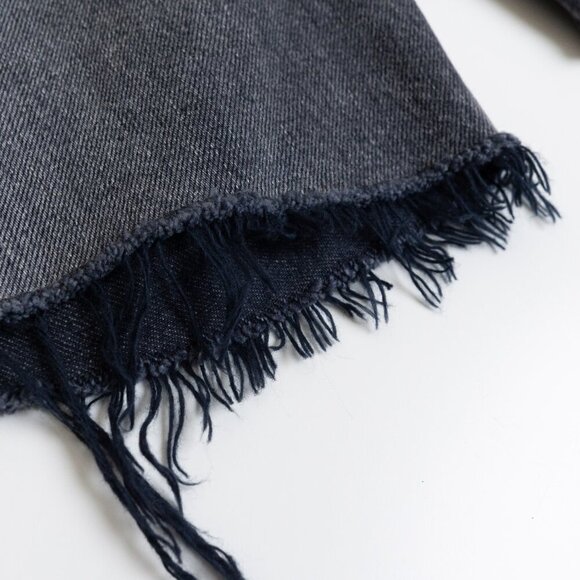 Citizen Of Humanity Camilla Frayed Hem Ripped Shorts Karma Gray Denim Jorts - Picture 13 of 16